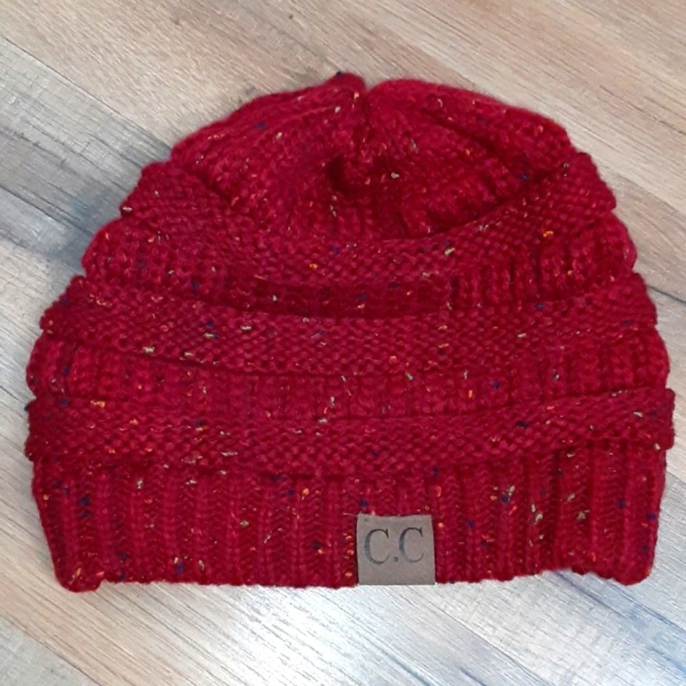 CC Burgundy Confetti Beanie